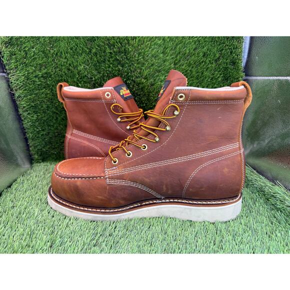 Vintage Thorogood American Heritage 804-4200 Combat Boot Men\'s 11D Brown Leather main image 11